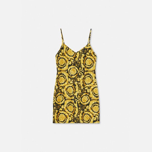 Versace Barocco Silk Pajama Slip Dress - Picture 3 of 9